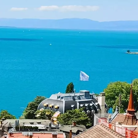 Loft La Plus Belle Vue Du Lac Leman Montreux Exterior foto